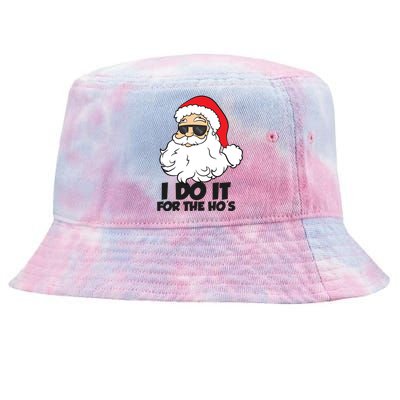 I Do It For The Hos Christmas Santa Meaningful Gift Tie-Dyed Bucket Hat