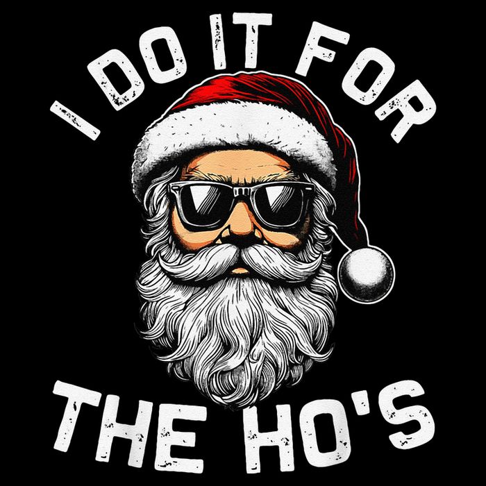 I Do It For The Hos Funny Inappropriate Christmas Santa Face Visor