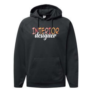 Interior Designer Interior Design Architecture Performance Fleece Hoodie