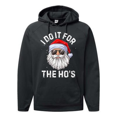 I Do It For The HoS Funny Inappropriate Christmas Santa Performance Fleece Hoodie