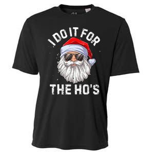 I Do It For The HoS Funny Inappropriate Christmas Santa Cooling Performance Crew T-Shirt