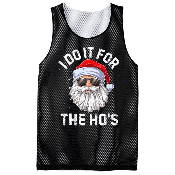 I Do It For The HoS Funny Inappropriate Christmas Santa Mesh Reversible Basketball Jersey Tank