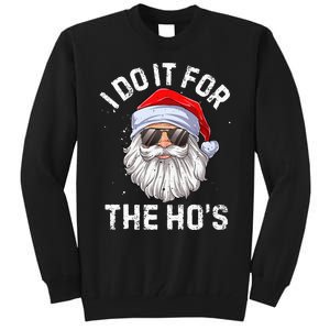 I Do It For The HoS Funny Inappropriate Christmas Santa Tall Sweatshirt