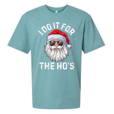 I Do It For The HoS Funny Inappropriate Christmas Santa Sueded Cloud Jersey T-Shirt