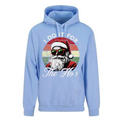 I Do It For The HoS Funny Santa Sunglasses Xmas Christmas Unisex Surf Hoodie