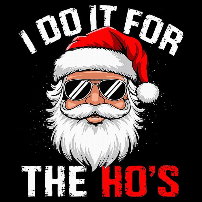I Do It For The Hos Funny Inappropriate Christmas Santa Face Backpack