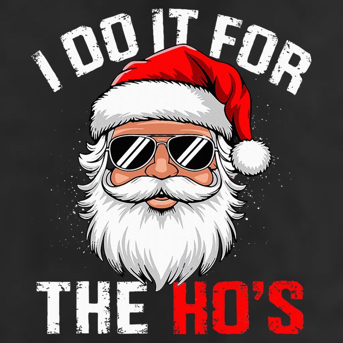 I Do It For The Hos Funny Inappropriate Christmas Santa Face 25L Jumbo Tote