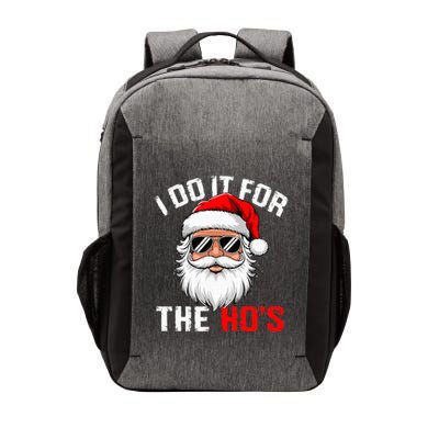 I Do It For The Hos Funny Inappropriate Christmas Santa Face Vector Backpack