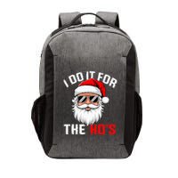 I Do It For The Hos Funny Inappropriate Christmas Santa Face Vector Backpack
