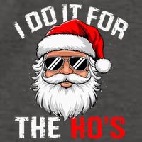 I Do It For The Hos Funny Inappropriate Christmas Santa Face Vector Backpack