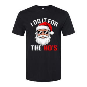 I Do It For The Hos Funny Inappropriate Christmas Santa Face Softstyle CVC T-Shirt