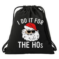I Do It For The Hos Christmas In July Santa Claus Drawstring Bag