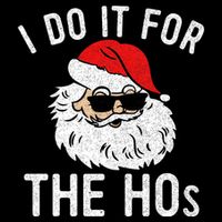 I Do It For The Hos Christmas In July Santa Claus Drawstring Bag