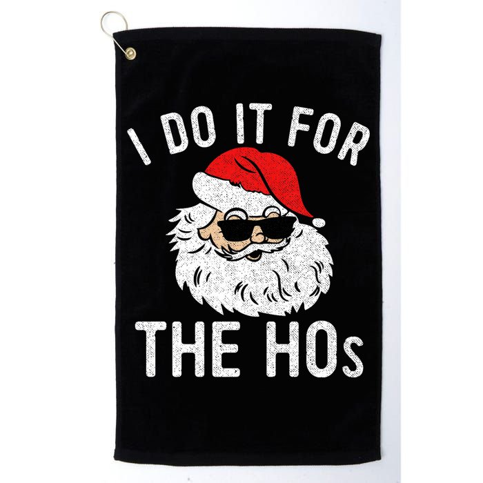 I Do It For The Hos Christmas In July Santa Claus Golf Towel