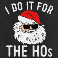 I Do It For The Hos Christmas In July Santa Claus Golf Towel