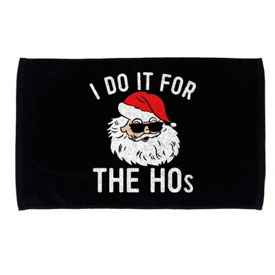 I Do It For The Hos Christmas In July Santa Claus Microfiber Hand Towel