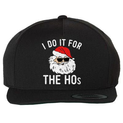 I Do It For The Hos Christmas In July Santa Claus Wool Snapback Cap