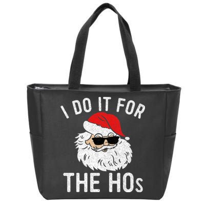I Do It For The Hos Christmas In July Santa Claus Zip Tote Bag