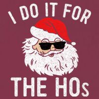 I Do It For The Hos Christmas In July Santa Claus 16oz Travel Tumbler