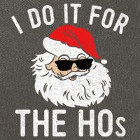 I Do It For The Hos Christmas In July Santa Claus Cotton Canvas Backpack