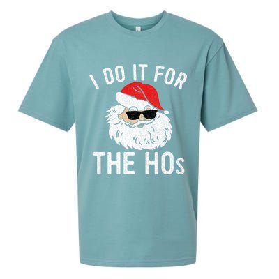 I Do It For The Hos Christmas In July Santa Claus Sueded Cloud Jersey T-Shirt