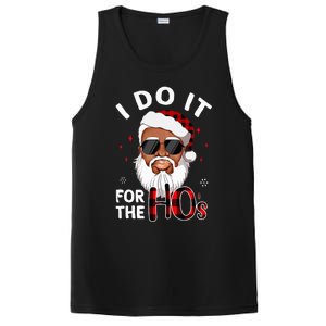 I Do It For The Hos Christmas African American Santa Black PosiCharge Competitor Tank