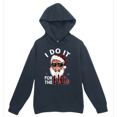 I Do It For The Hos Christmas African American Santa Black Urban Pullover Hoodie