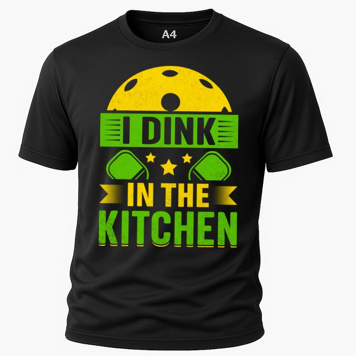 I Dink In The Kitchen Funny Pickleball Cooling Performance Crew T-Shirt