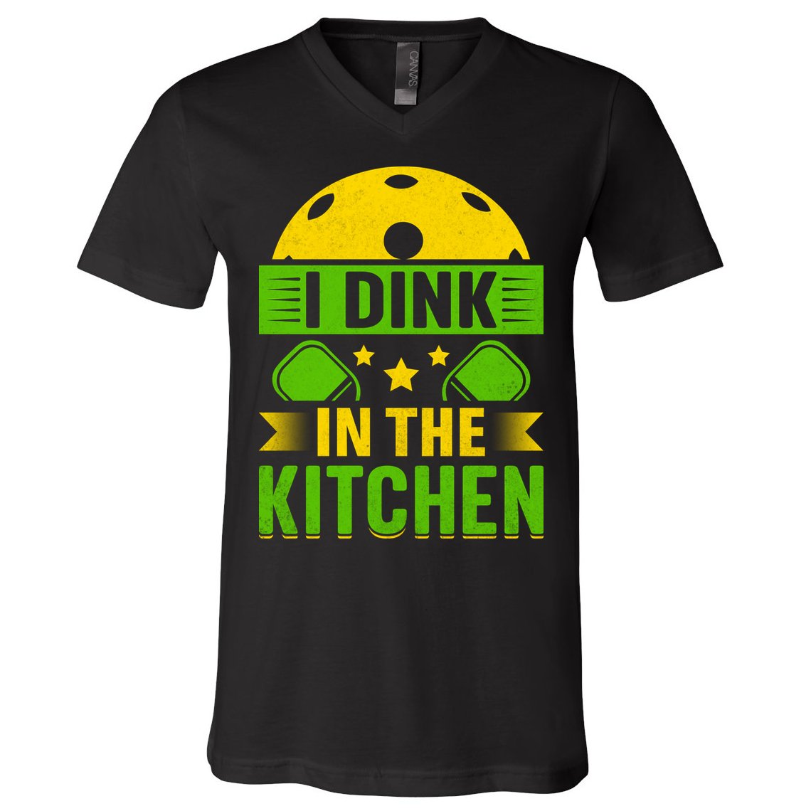 I Dink In The Kitchen Funny Pickleball V-Neck T-Shirt