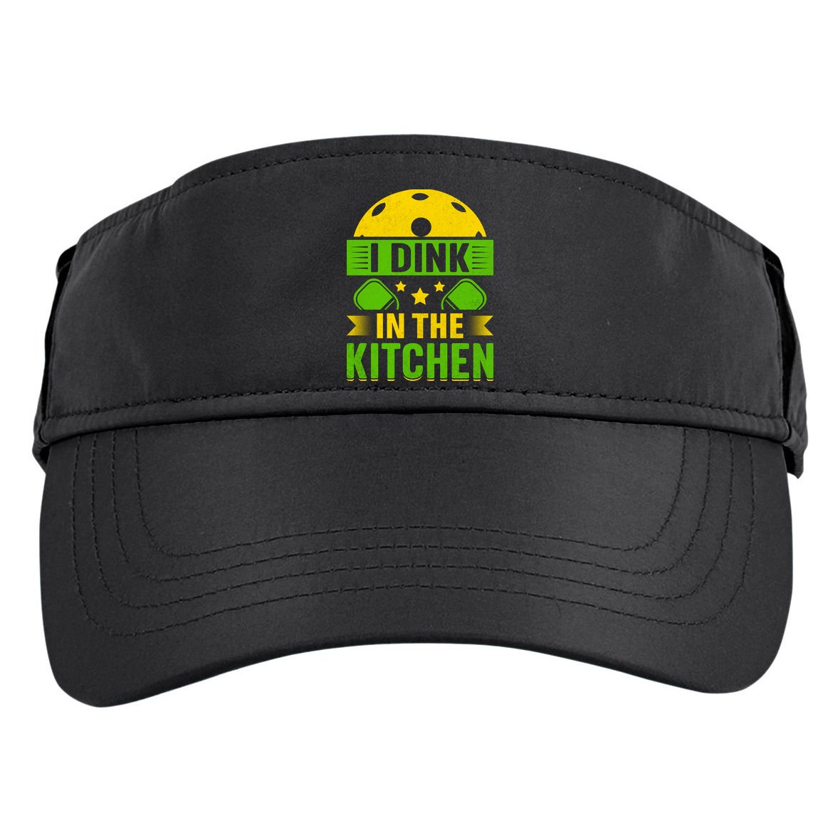 I Dink In The Kitchen Funny Pickleball Adult Drive Performance Visor