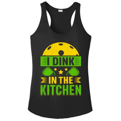 I Dink In The Kitchen Funny Pickleball Ladies PosiCharge Competitor Racerback Tank