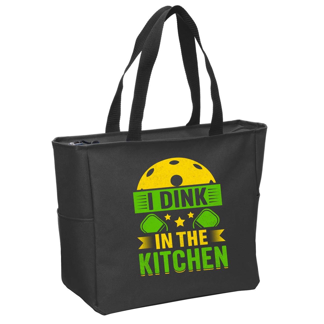 I Dink In The Kitchen Funny Pickleball Zip Tote Bag