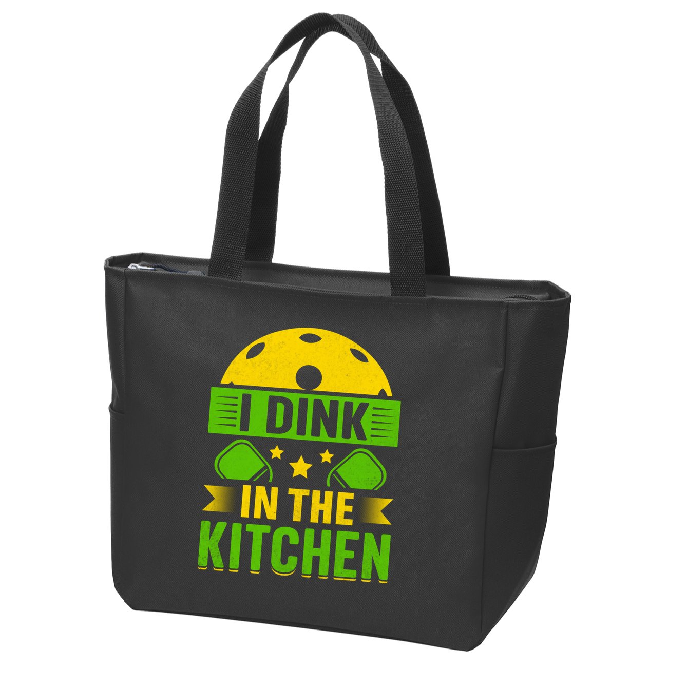 I Dink In The Kitchen Funny Pickleball Zip Tote Bag