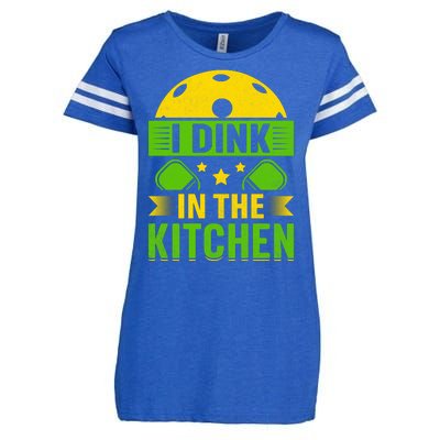 I Dink In The Kitchen Funny Pickleball Enza Ladies Jersey Football T-Shirt