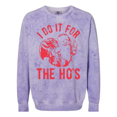 I Do It For The HoS Rude Christmas Colorblast Crewneck Sweatshirt