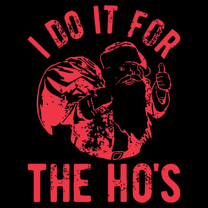 I Do It For The HoS Rude Christmas Flexfit Unipanel Trucker Cap
