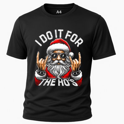 I Do It For The Hos Funny Inappropriate Christmas Santa Performance Shirt