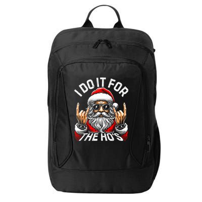 I Do It For The Hos Funny Inappropriate Christmas Santa City Backpack