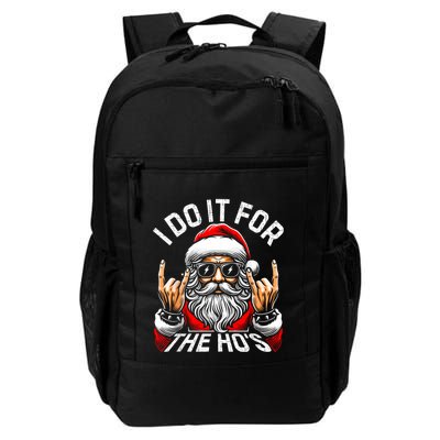 I Do It For The Hos Funny Inappropriate Christmas Santa Backpack