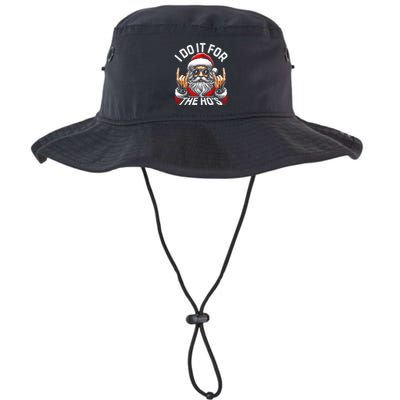 I Do It For The Hos Funny Inappropriate Christmas Santa Bucket Hat