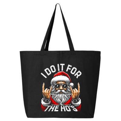 I Do It For The Hos Funny Inappropriate Christmas Santa 25L Jumbo Tote