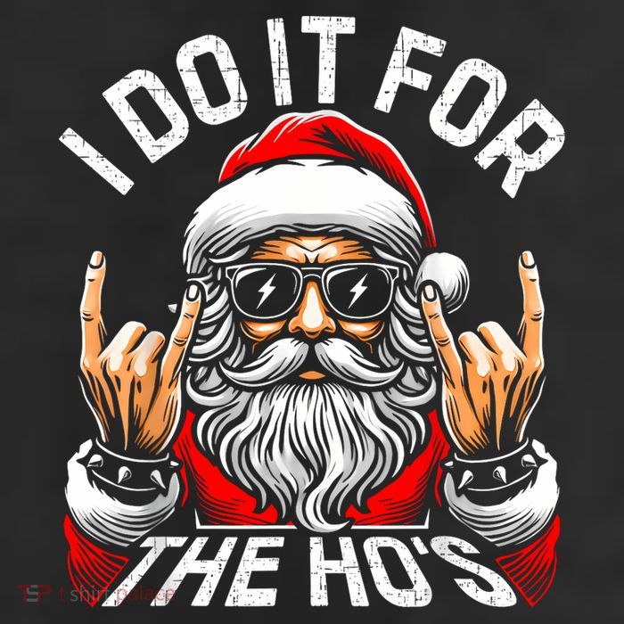 I Do It For The Hos Funny Inappropriate Christmas Santa Trucker Hat