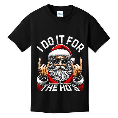 I Do It For The Hos Funny Inappropriate Christmas Santa Kids T-Shirt