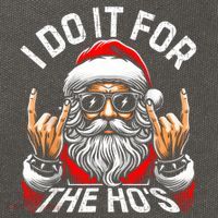 I Do It For The Hos Funny Inappropriate Christmas Santa Cotton Canvas Backpack