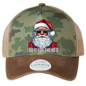 I Do It For The Hos Santa Christmas 2023 Funny Long Sleeve Legacy Tie Dye Trucker Hat