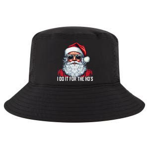 I Do It For The Hos Santa Christmas 2023 Funny Long Sleeve Cool Comfort Performance Bucket Hat