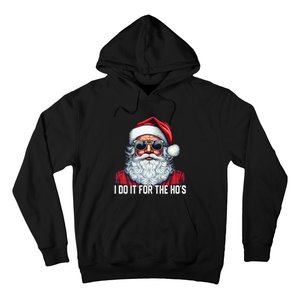 I Do It For The Hos Santa Christmas 2023 Funny Long Sleeve Hoodie