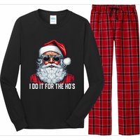 I Do It For The Hos Santa Christmas 2023 Funny Long Sleeve Long Sleeve Pajama Set