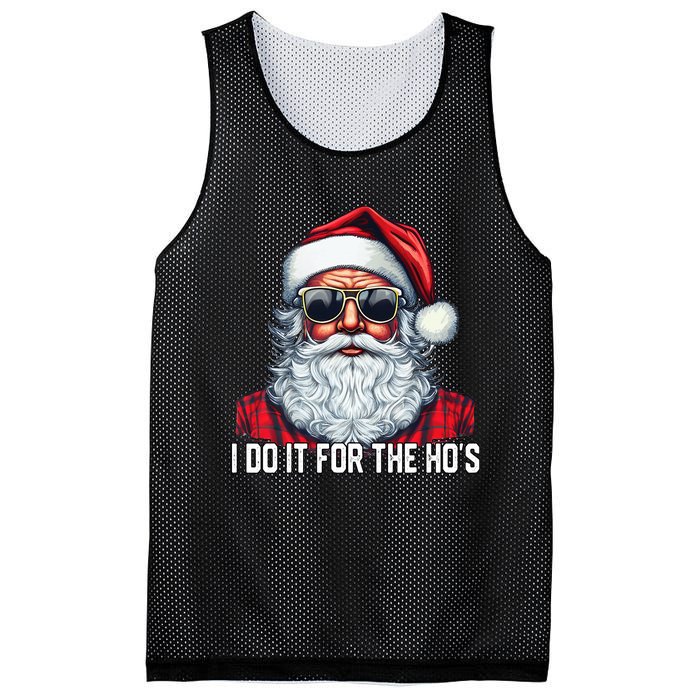 I Do It For The Hos Santa Christmas 2023 Funny Long Sleeve Mesh Reversible Basketball Jersey Tank