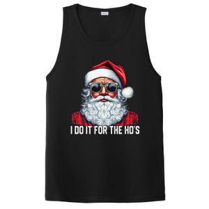 I Do It For The Hos Santa Christmas 2023 Funny Long Sleeve PosiCharge Competitor Tank